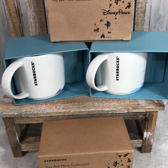 Set of 2 Starbucks Disney Parks YOU ARE HERE Collection - Magic Kingdom & EPCOT - Picture 4 of 11